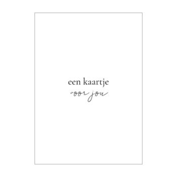 Ansichtkaartje | Kaartje voor jou - zwart wit