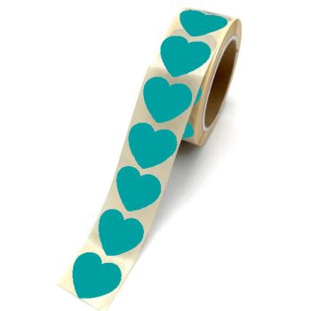 Sluit Stickers | Klein Hartje Teal (50 stuks)