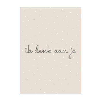 Ansichtkaartje | Ik denk aan je - confetti