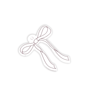 Kadolabel | Strikje Wit