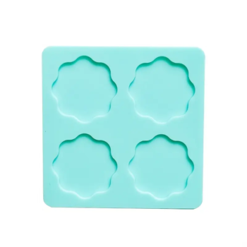 WAX SEAL | Siliconen mal Bloem mint 4 cirkels