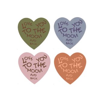 Sluit Stickers | Klein love you to moon and back (50 stuks)