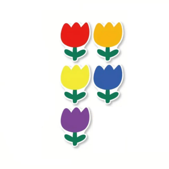 Sluit Stickers | Kleine Hollandje tulpjes (50 stuks)