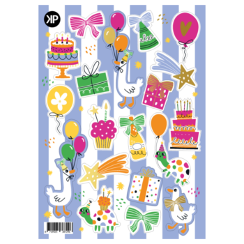 Stickervel | Party Time Goose (18 stuks)