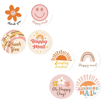 Kado Stickers | Boho hippie assorti  (16 stuks)