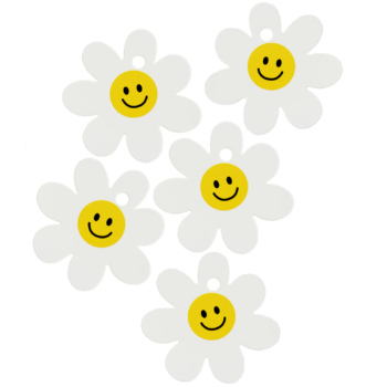 Kadolabel | Happy Daisy Smile - (set van 5)
