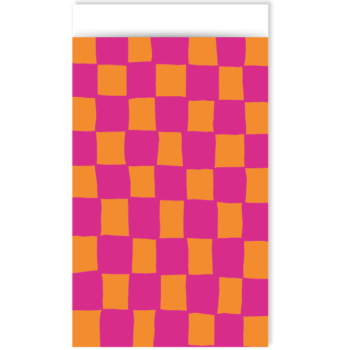 Kadozakje | Blokjes - Grid Oranje Roze (M)