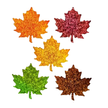 Kado Stickers | Herfst bladeren glitter (10 stuks)