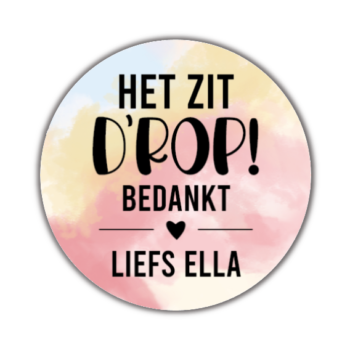 Gepersonaliseerde Stickers Het zit D'rop (10 stuks)