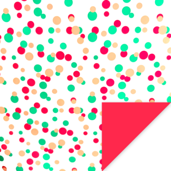 Kadopapier | Confetti Mint Fuchsia (30cmx3m)
