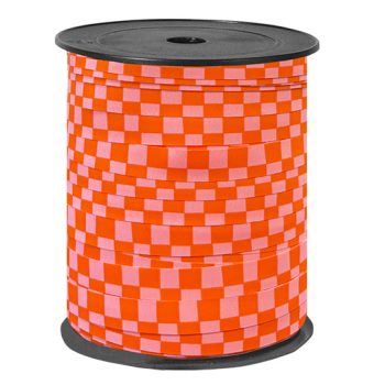 Krullint | Grid Oranje Roze  | 10mm (5m)