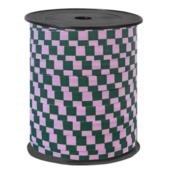 Krullint | Grid Groen Paars  | 10mm (5m)