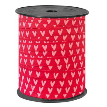 Krullint | Hartjes Rood - Roze  | 10mm (5m)