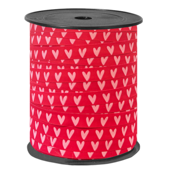 Krullint | Hartjes Rood - Roze  | 10mm (5m)