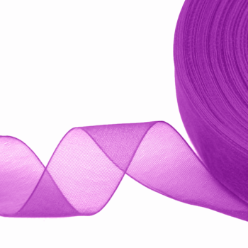 Kado Lint | Organza | Diep Paars | 25mm p/5m