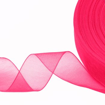 Kado Lint | Organza | Fel Roze | 25mm p/5m