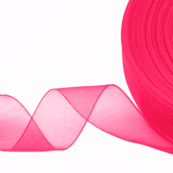 Kado Lint | Organza | Fel Roze | 25mm p/5m
