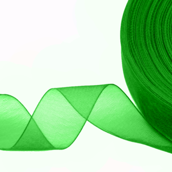 Kado Lint | Organza | Intens groen | 25mm p/5m