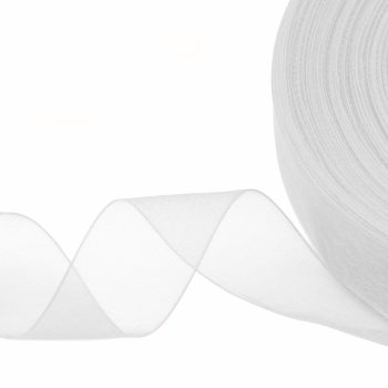 Kado Lint | Organza | Helder Wit | 25mm p/5m