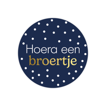 Kado Stickers | Hoera, een broertje (10 stuks)