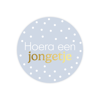 Kado Stickers | Hoera, een jongetje (10 stuks)