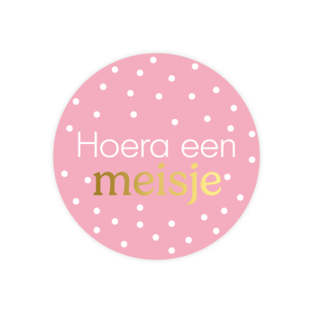 Kado Stickers | Hoera, een meisje (10 stuks)