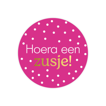 Kado Stickers | Hoera, een Zusje (10 stuks)