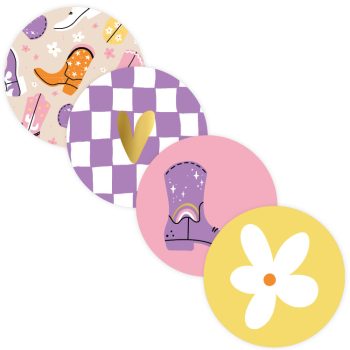 Kado Stickers | Lucky boots - 4 varianten (12 stuks)