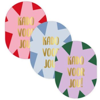 Kado Stickers | Kado voor jou - Ovaal (12 stuks)
