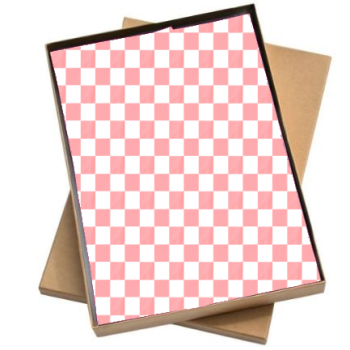 Vloeipapier | Roze geblokt - 5 losse Vellen 50x35cm
