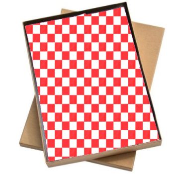 Vloeipapier | Rood geblokt - 5 losse Vellen 50x35cm
