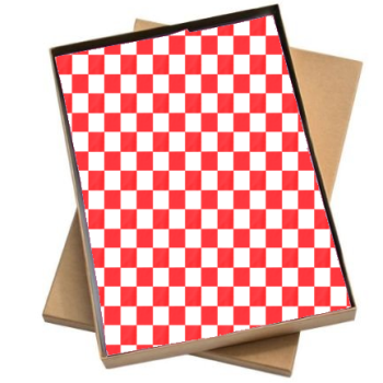 Vloeipapier | Rood geblokt - 5 losse Vellen 50x35cm