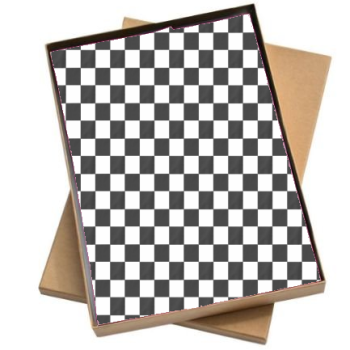 Vloeipapier | Zwart geblokt - 5 losse Vellen 50x35cm