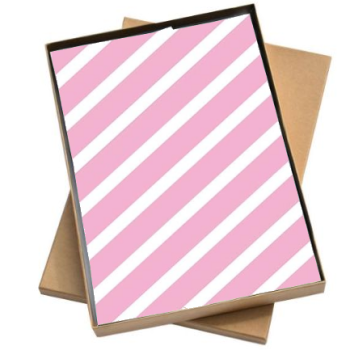 Vloeipapier | Roze streep - 5 losse Vellen 50x35cm