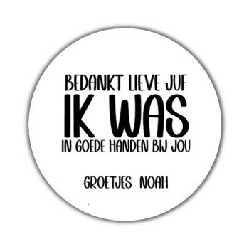 Gepersonaliseerde Stickers juf handen (10 stuks)