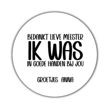 Gepersonaliseerde Stickers meester handen (10 stuks)