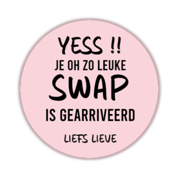 Gepersonaliseerde Stickers Yes, swap (10 stuks)