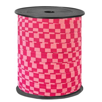 Krullint | Grid Fuchsia Roze  | 10mm (5m)