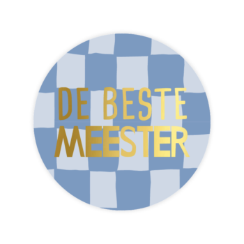 Kado Stickers | Meester Grid - Blauw (10 stuks)