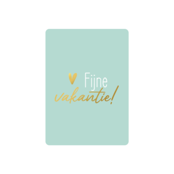 Cadeaukaartje | A7 - Fijne Vakantie Mint