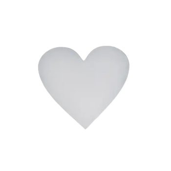 Kado Stickers | Hart Zilver - Matte Glans (10 stuks)