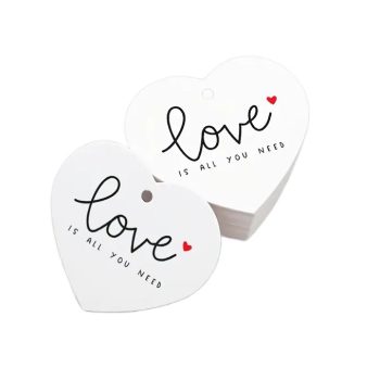Kadolabel | Love is all you need  (set van 5 stuks)