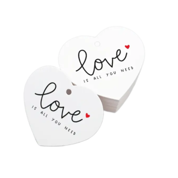 Kadolabel | Love is all you need (set van 5 stuks)