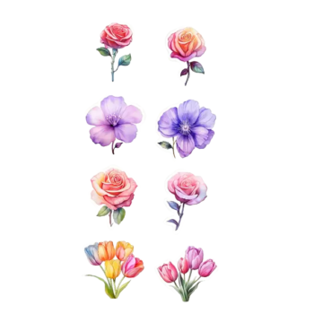 Sluit Stickers | LenteBloemen varia (50 stuks)