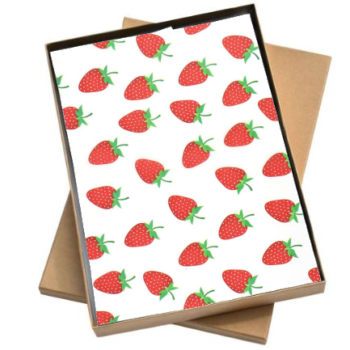 Vloeipapier | Aardbei - 5 losse Vellen 50x35cm