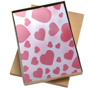 Vloeipapier | Hartje Roze - 5 losse Vellen 50x35cm