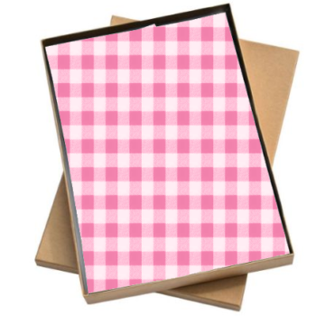 Vloeipapier | Ruitje S Roze - 5 losse Vellen 50x35cm