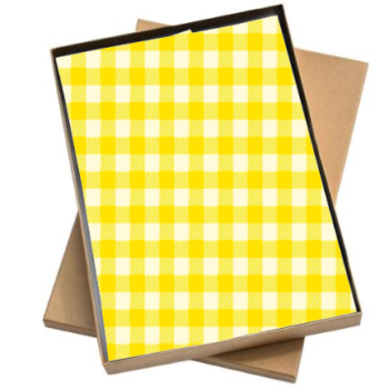 Vloeipapier | Ruitje S Geel - 5 losse Vellen 50x35cm