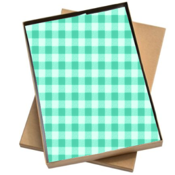 Vloeipapier | Ruitje S Mint - 5 losse Vellen 50x35cm