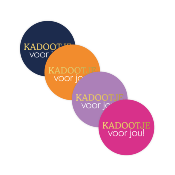 Kado Stickers | Kadootje voor jou kleurtjes (12 stuks)